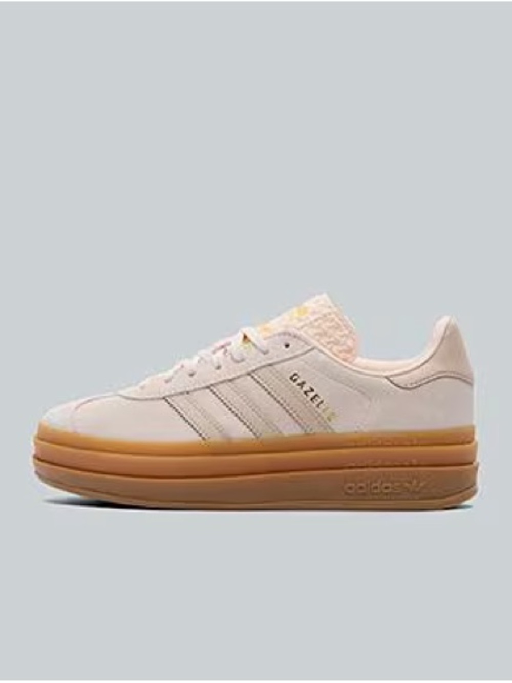 adidas Gazelle Platform Sneakers in Pale Pink with Gum Sole
